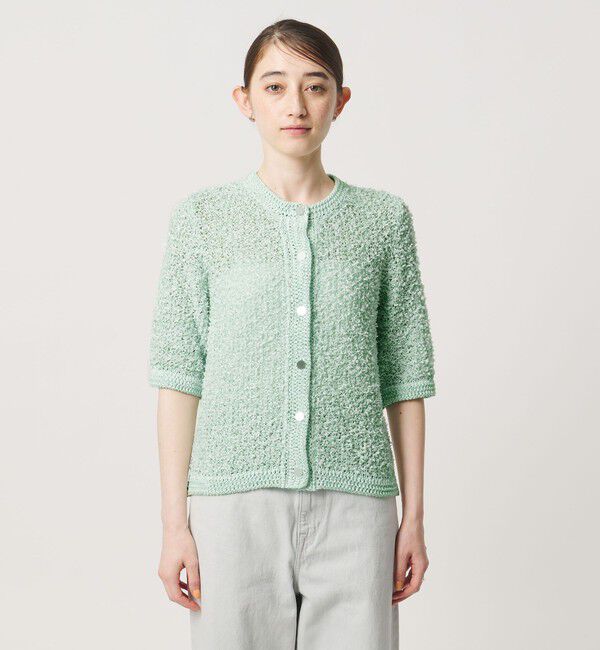 UNITED ARROWS「YTM 7分袖 カラー ミックス カーディガン」|カーディガン|