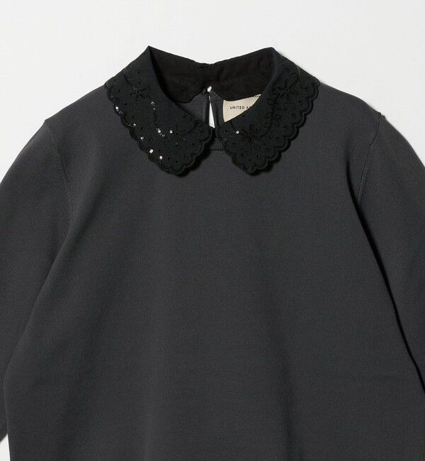 UNITED ARROWS「レディー フラワー ビジュー ニット」|ニット・セーター|