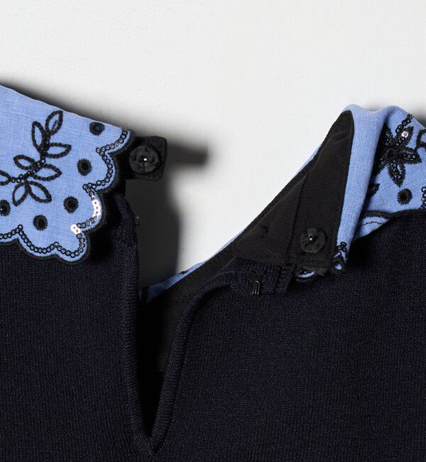 UNITED ARROWS「レディー フラワー ビジュー ニット」|ニット・セーター|