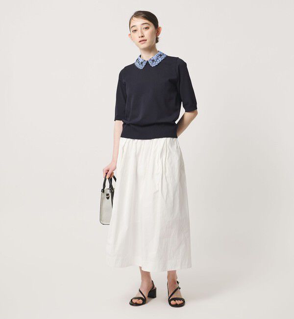 UNITED ARROWS「レディー フラワー ビジュー ニット」|ニット・セーター|