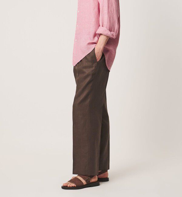 UNITED ARROWS「＜SOVEREIGN＞リネン サイドアジャスト パンツ」|チノ|