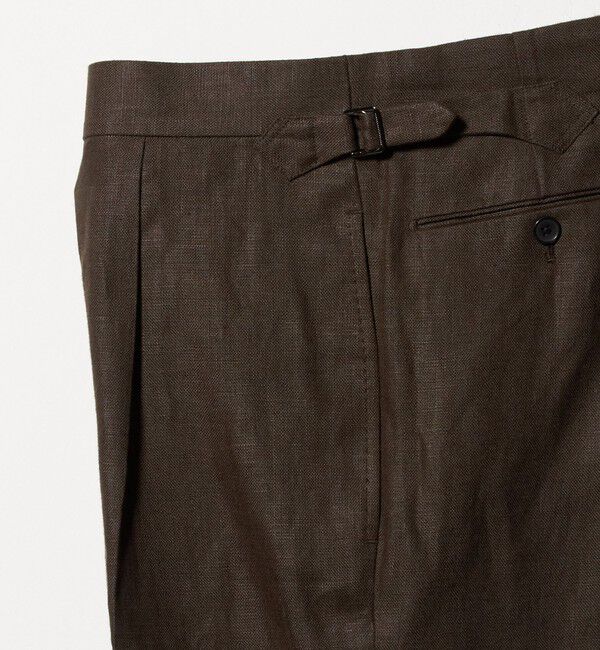 UNITED ARROWS「＜SOVEREIGN＞リネン サイドアジャスト パンツ」|チノ|