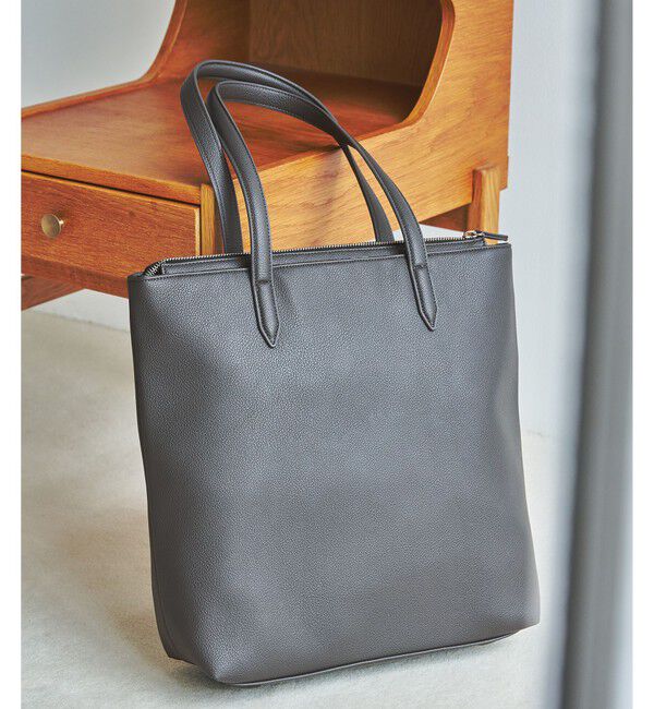 UNITED ARROWS green label relaxing「【WEB限定】GLR レザーライク ファンクショナル トートバッグ」|トートバッグ|DK.GRAY
