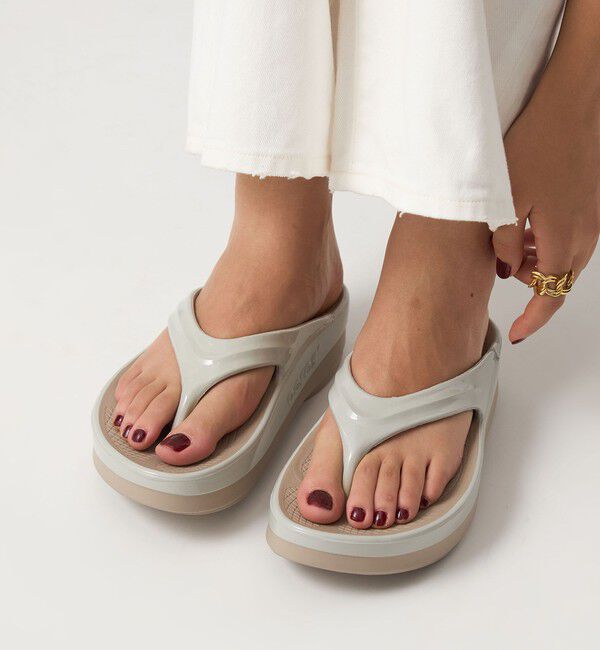 UNITED ARROWS green label relaxing「＜OOFOS＞ OOmega LUXE  プラットフォーム サンダル / ウーメガ」|サンダル|BEIGE