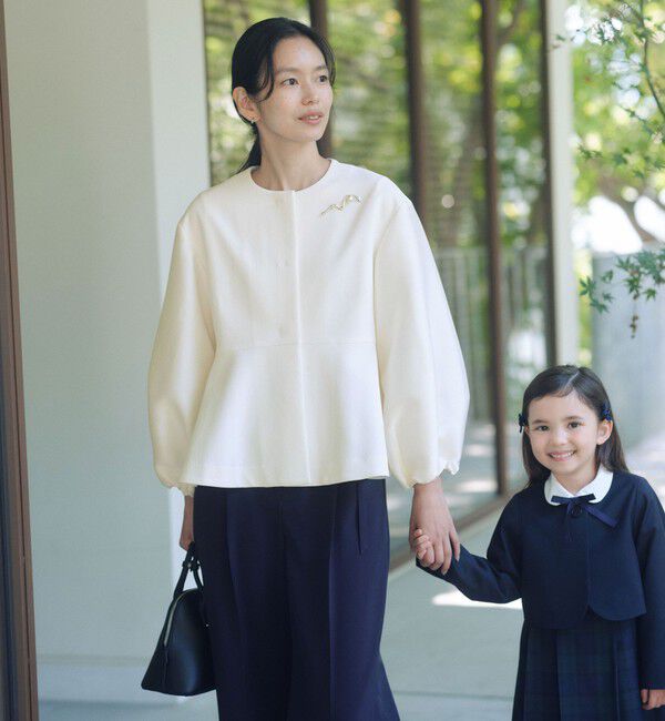 UNITED ARROWS green label relaxing「［size SHORTあり］fleurie(フルリー) フォルム ジャケット」|ノーカラージャケット|OFF WHITE