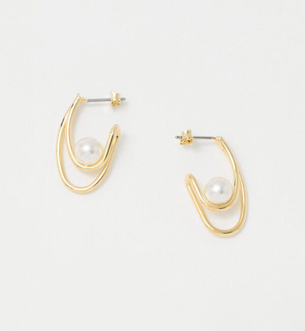 UNITED ARROWS green label relaxing「ドロップフレーム ピアス」|ピアス|GOLD
