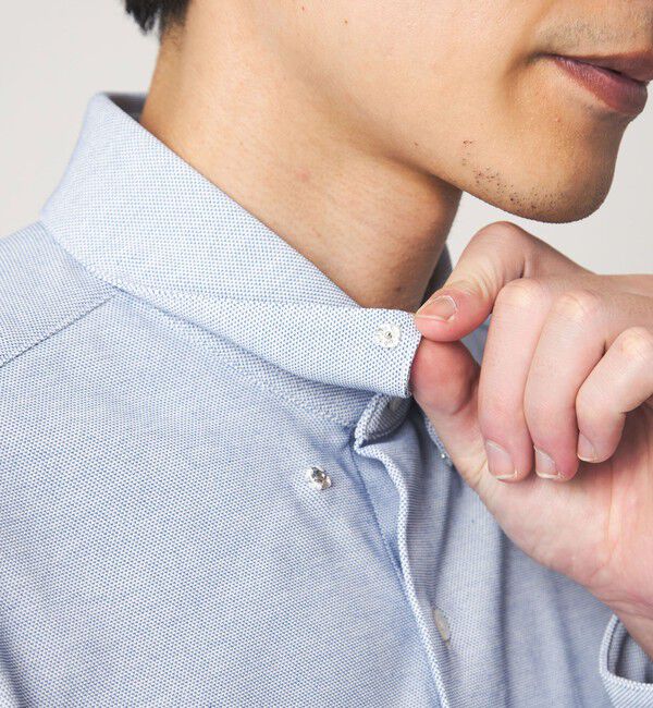 UNITED ARROWS green label relaxing「エブリット TC ジャージー スナップ ボタンダウン シャツ -ストレッチ・イージーアイロン・吸水速乾・抗菌-」|シャツ・ブラウス|