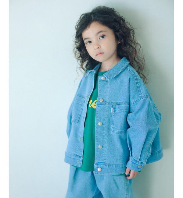 UNITED ARROWS green label relaxing「デニム ブルゾン / キッズ  ストレッチ 100cm-160cm」|その他|LT.BLUE