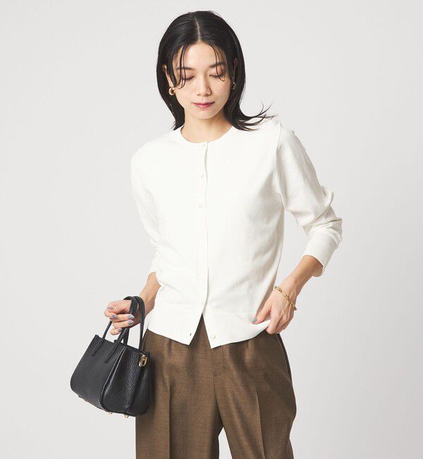 UNITED ARROWS green label relaxing「HIYOKE クルーネック ニット カーディガン マシンウォッシャブル 接触冷感 UVカット 遮熱」|カーディガン|