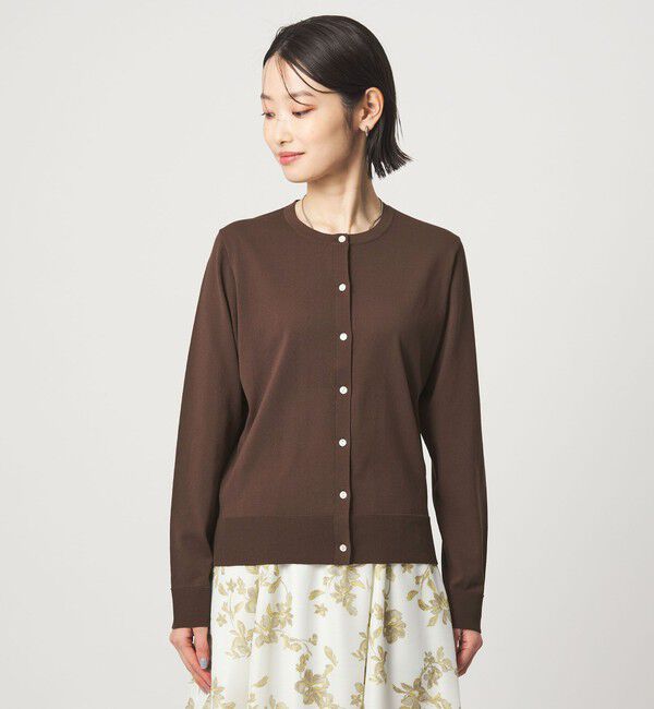 UNITED ARROWS green label relaxing「HIYOKE クルーネック ニット カーディガン マシンウォッシャブル 接触冷感 UVカット 遮熱」|カーディガン|