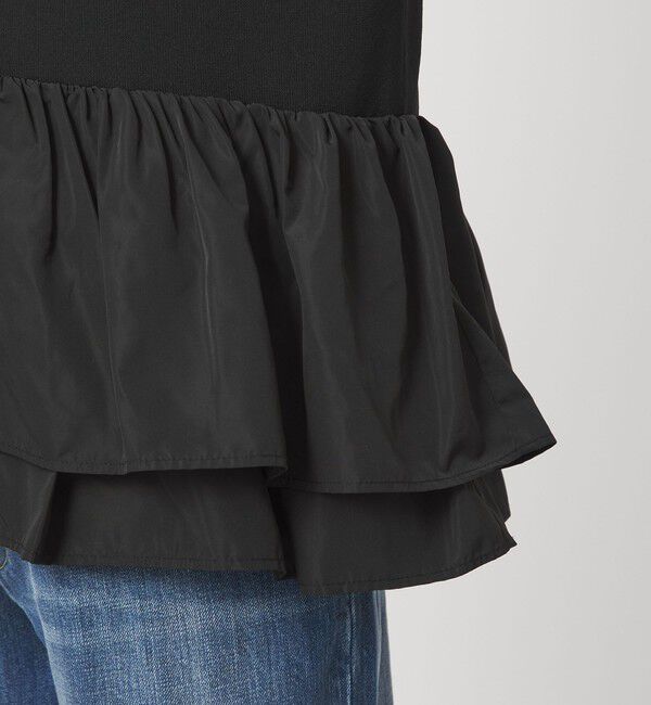 UNITED ARROWS green label relaxing「フリル ドッキング ペプラム ニット ジレ ウォッシャブル」|ベスト・ジレ|