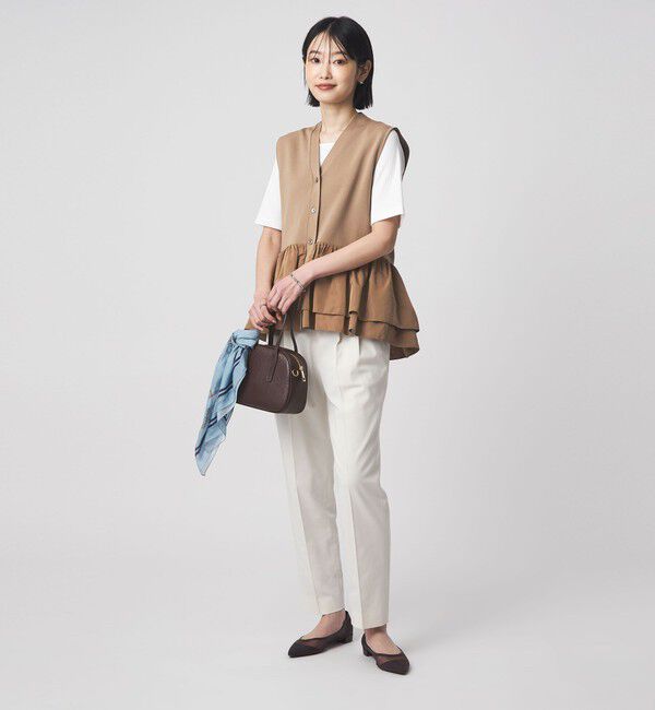 UNITED ARROWS green label relaxing「フリル ドッキング ペプラム ニット ジレ ウォッシャブル」|ベスト・ジレ|