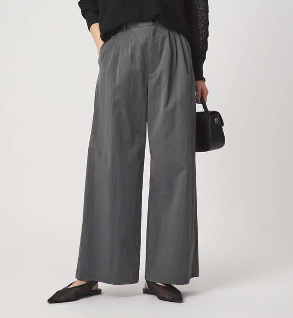 UNITED ARROWS green label relaxing「［size SHORTあり］グロッシー ワイド パンツ」|その他|DK.GRAY