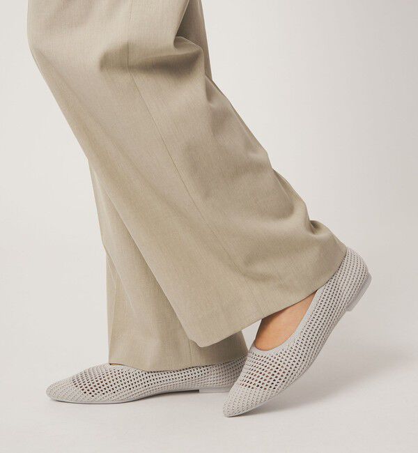 UNITED ARROWS green label relaxing「ウェルネスシアー ポインテッド フラットシューズ / ニットシューズ」|ローファー|