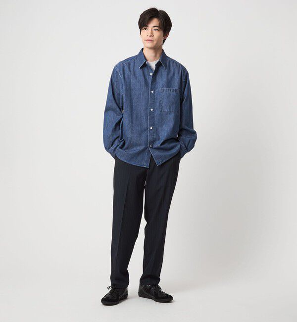 UNITED ARROWS green label relaxing「フェード デニム マイン レギュラーカラー シャツ」|シャツ・ブラウス|