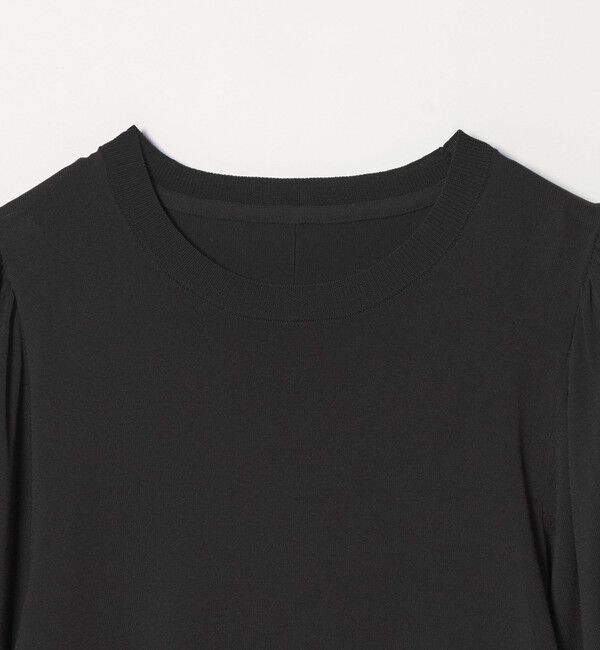 UNITED ARROWS green label relaxing「【WEB限定】＜at ease＞袖ボリューム ニット ウォッシャブル 接触冷感 UVカット 遮熱」|ニット・セーター|