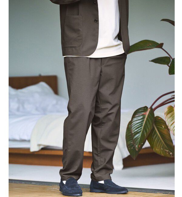 UNITED ARROWS green label relaxing「ワープ ニット 1プリーツ ユーティリティパンツ W2 イージーパンツ -ストレッチ・吸水速乾-」|その他|DK.BROWN