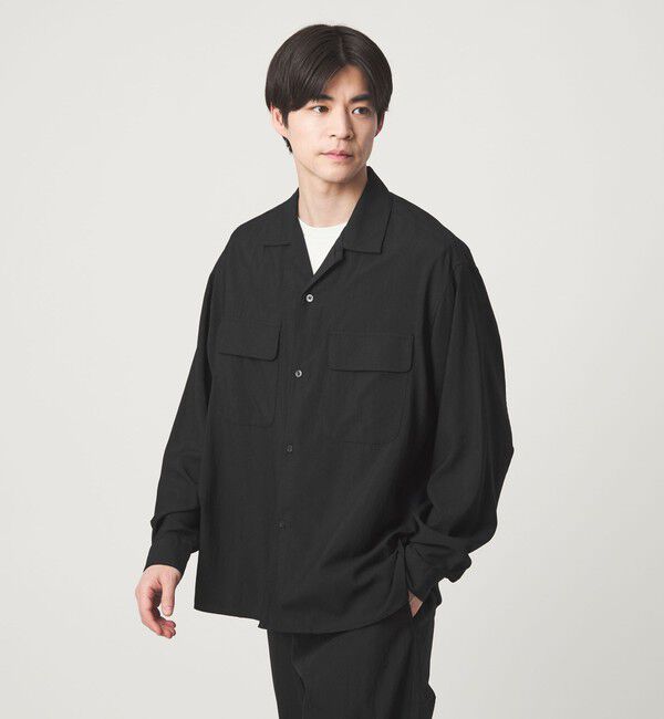 UNITED ARROWS green label relaxing「ナイロン ツイル オープンカラー シャツ ブルゾン -撥水-」|シャツ・ブラウス|