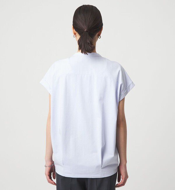 UNITED ARROWS green label relaxing「【WEB限定】＜at ease＞スキッパー カットソー 接触冷感 UVカット 遮熱」|Tシャツ・カットソー|