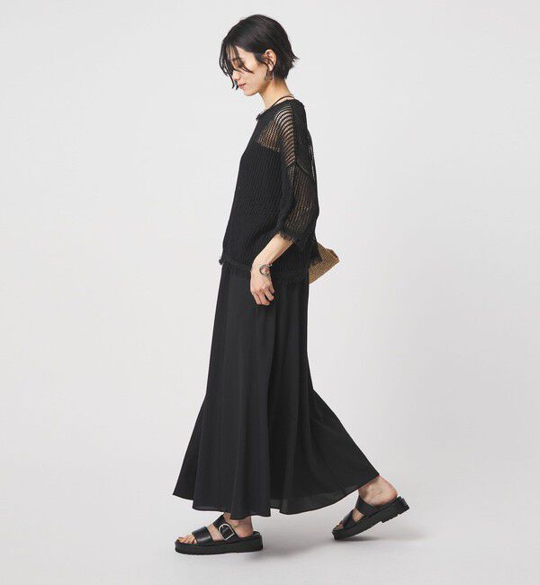 UNITED ARROWS green label relaxing「【結論シリーズ】ドライクロス フレアスカート［size SHORT/TALLあり］」|フレア|