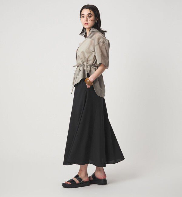 UNITED ARROWS green label relaxing「【結論シリーズ】ドライクロス フレアスカート［size SHORT/TALLあり］」|フレア|