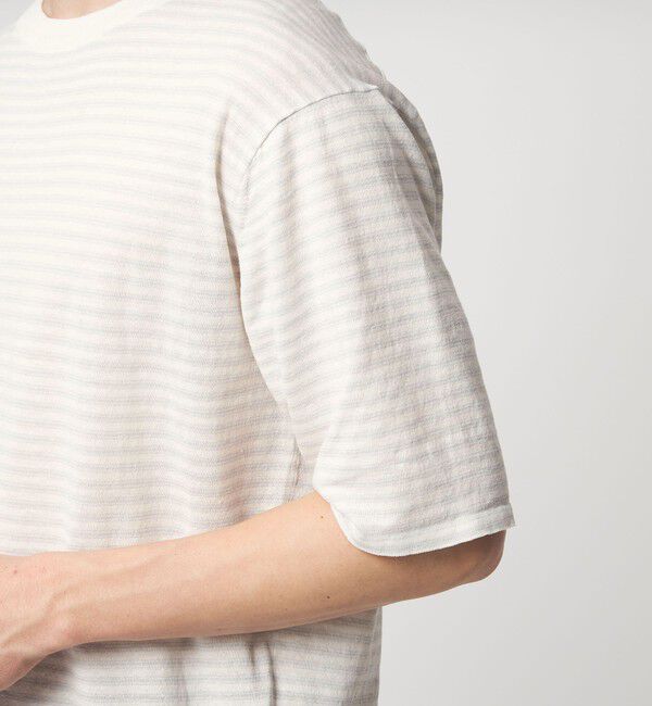 UNITED ARROWS green label relaxing「リネン ポリエステル ボーダー クルーネック 半袖 ニット -ウォッシャブル-」|ニット・セーター|