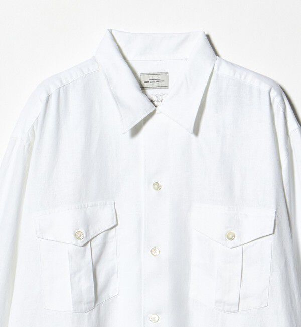 UNITED ARROWS green label relaxing「レーヨン リネン フラップポケット オープンカラー シャツ」|シャツ・ブラウス|