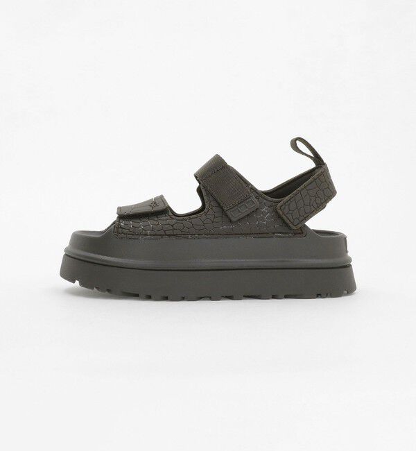 UNITED ARROWS green label relaxing「＜UGG＞ゴールデングロウ エンボスト サンダル」|サンダル|DK.GRAY