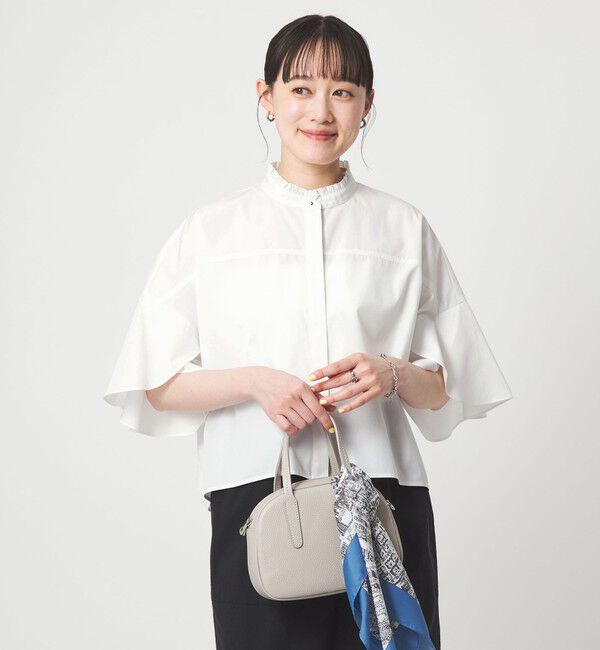 UNITED ARROWS green label relaxing「フレアスリーブ ブラウス 接触冷感」|シャツ・ブラウス|WHITE