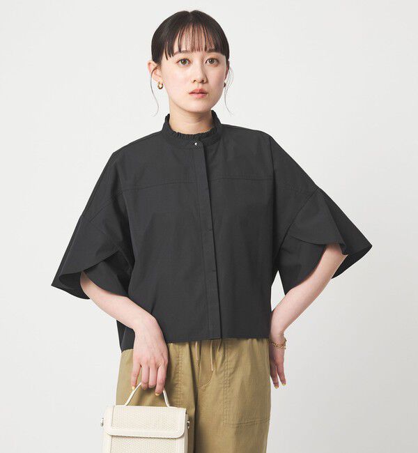 UNITED ARROWS green label relaxing「フレアスリーブ ブラウス 接触冷感」|シャツ・ブラウス|