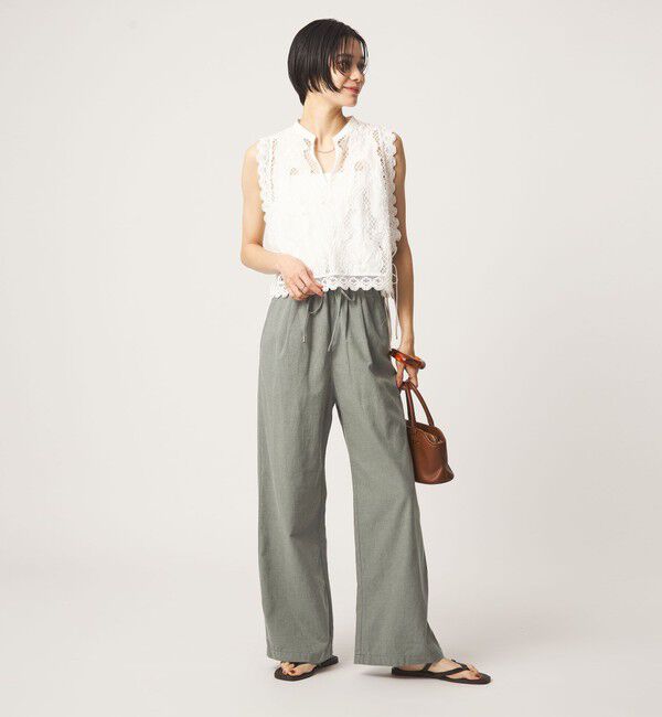 UNITED ARROWS green label relaxing「［size SHORT/TALLあり］BREEZE LINEN ブリーズリネン ワイド パンツ」|その他|