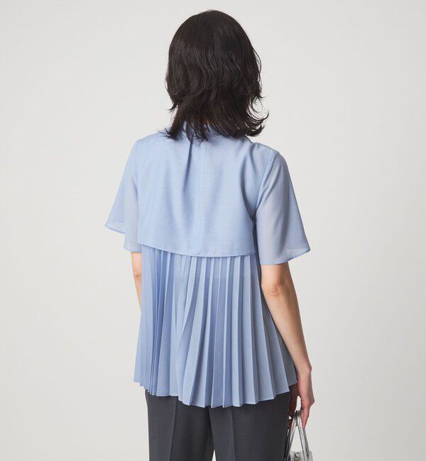 UNITED ARROWS green label relaxing「ヨーク プリーツ ショートスリーブ ブラウス」|シャツ・ブラウス|