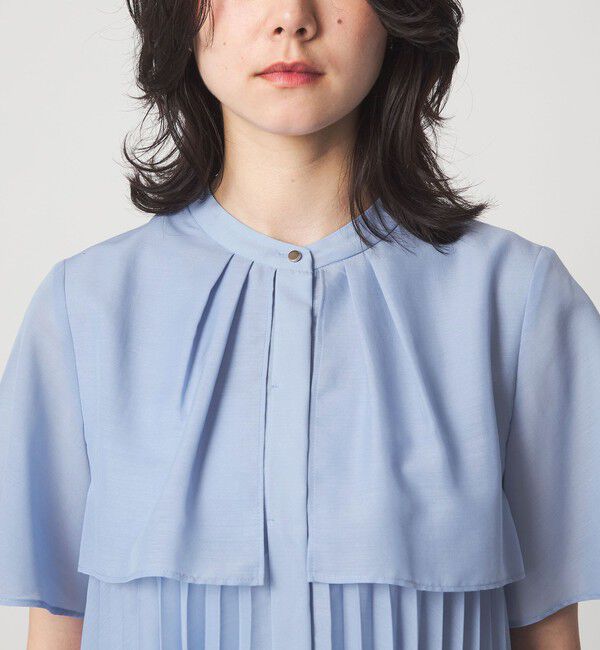 UNITED ARROWS green label relaxing「ヨーク プリーツ ショートスリーブ ブラウス」|シャツ・ブラウス|