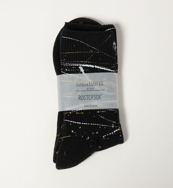 UNITED ARROWS green label relaxing「【別注】＜SoftBank HAWKS&times;ROSTER SOX&times;GLR＞ソックス 靴下 BLACK 」|ソックス|