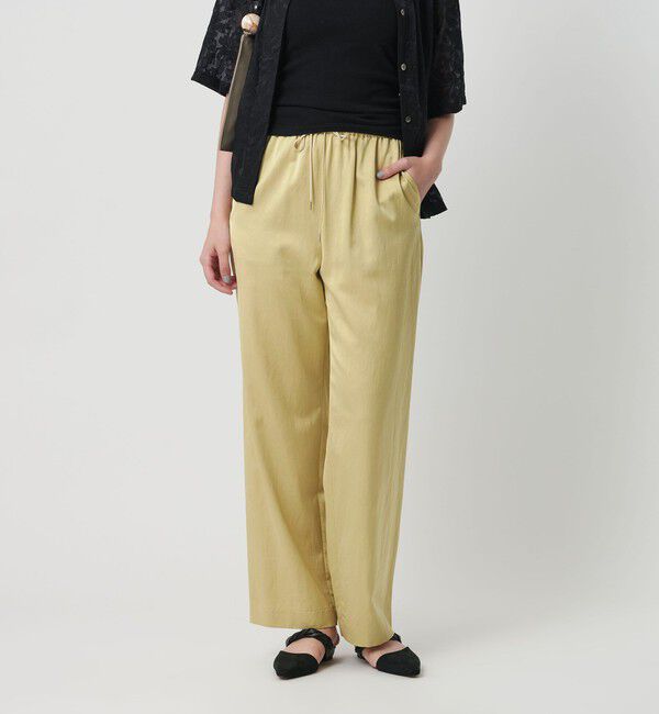 BEAUTY&YOUTH UNITED ARROWS「コットンレーヨンサテン ドローストワイドパンツ」|その他|