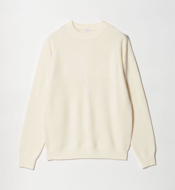 BEAUTY&YOUTH UNITED ARROWS「【WEB限定 WARDROBE SMART】マシーンウォッシャブル ウールミックス アゼ クルーネック」|ニット・セーター|