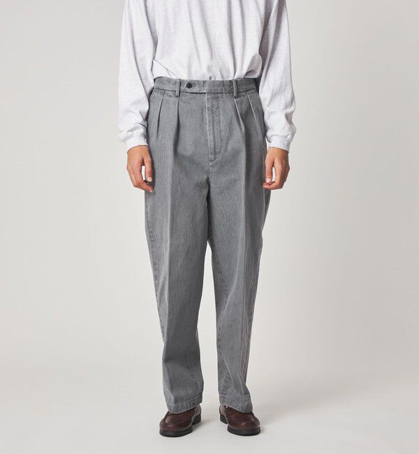 STEVEN ALAN「＜Steven Alan＞ 13.5oz デニム インツープリーツ ドレス トラウザーズ」|スラックス|