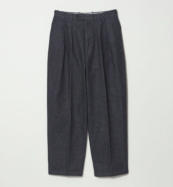 STEVEN ALAN「＜Steven Alan＞ 13.5oz デニム インツープリーツ ドレス トラウザーズ」|スラックス|NAVY