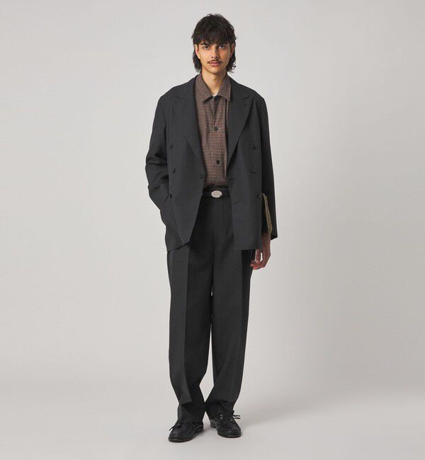 STEVEN ALAN「＜Steven Alan＞ ウール オックスフォード イン ツープリーツ ドレス トラウザーズ」|スラックス|