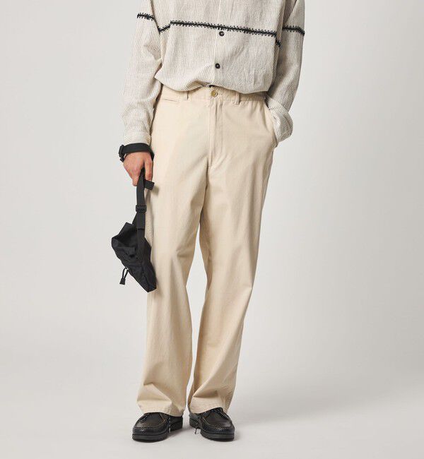 STEVEN ALAN「＜Steven Alan＞ ハイツイスト ツイル アーミー ノープリーツ トラウザーズ」|チノ|