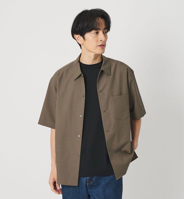 BEAUTY&YOUTH UNITED ARROWS「KOMATSU PACK キャンプカラー ショートスリーブ シャツ GRANDE型 セットアップ対応 撥水 ウォッシャブル」|シャツ・ブラウス|