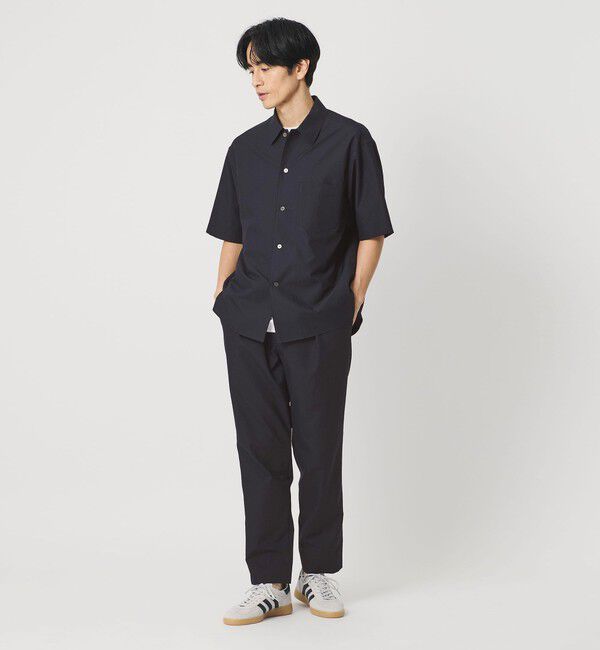 BEAUTY&YOUTH UNITED ARROWS「KOMATSU PACK キャンプカラー ショートスリーブ シャツ GRANDE型 セットアップ対応 撥水 ウォッシャブル」|シャツ・ブラウス|