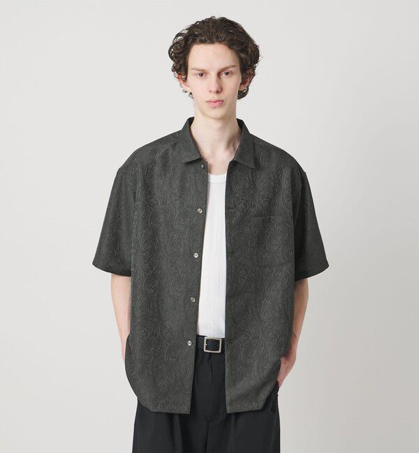 MONKEY TIME「ジャガード ショートスリーブ シャツ」|シャツ・ブラウス|