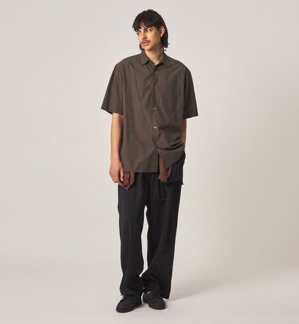 STEVEN ALAN「＜Steven Alan＞ シボチェック レギュラーカラー ショートスリーブ シャツ BOX」|シャツ・ブラウス|