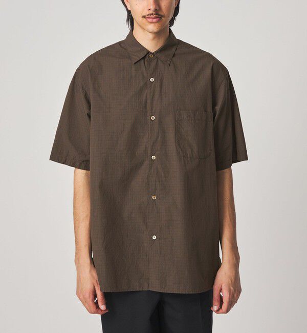 STEVEN ALAN「＜Steven Alan＞ シボチェック レギュラーカラー ショートスリーブ シャツ BOX」|シャツ・ブラウス|