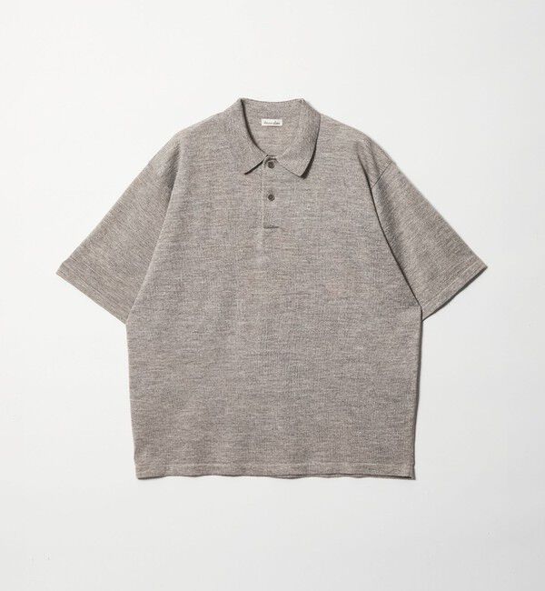 STEVEN ALAN「＜Steven Alan＞ 14G ラミー 2B ショートスリーブ ポロシャツ」|ニット・セーター|BEIGE