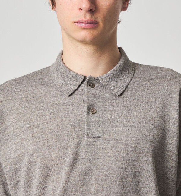 STEVEN ALAN「＜Steven Alan＞ 14G ラミー 2B ショートスリーブ ポロシャツ」|ニット・セーター|