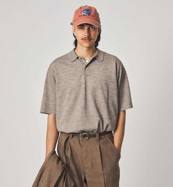 STEVEN ALAN「＜Steven Alan＞ 14G ラミー 2B ショートスリーブ ポロシャツ」|ニット・セーター|