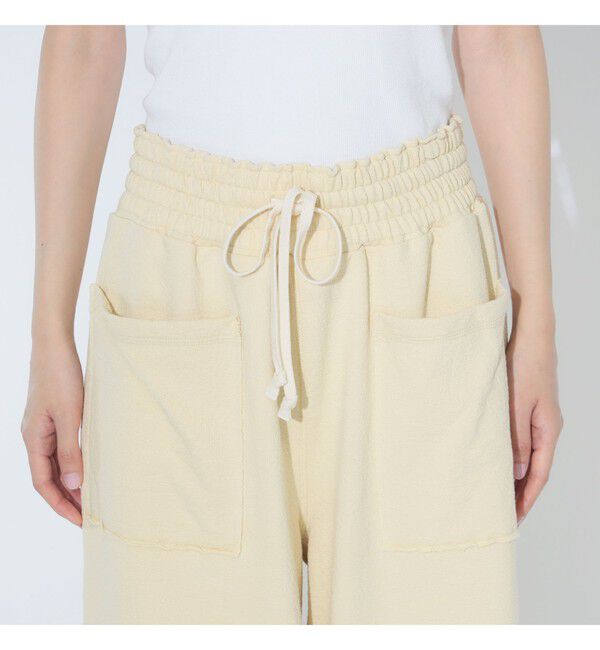 BEAMSBOY「maturely / ヘム カットオフ フレア ジャージー」|チノ|