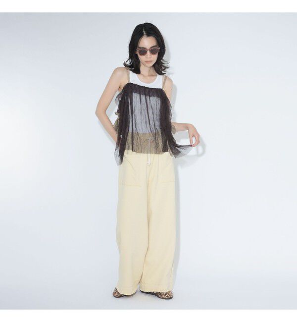 BEAMSBOY「maturely / ヘム カットオフ フレア ジャージー」|チノ|